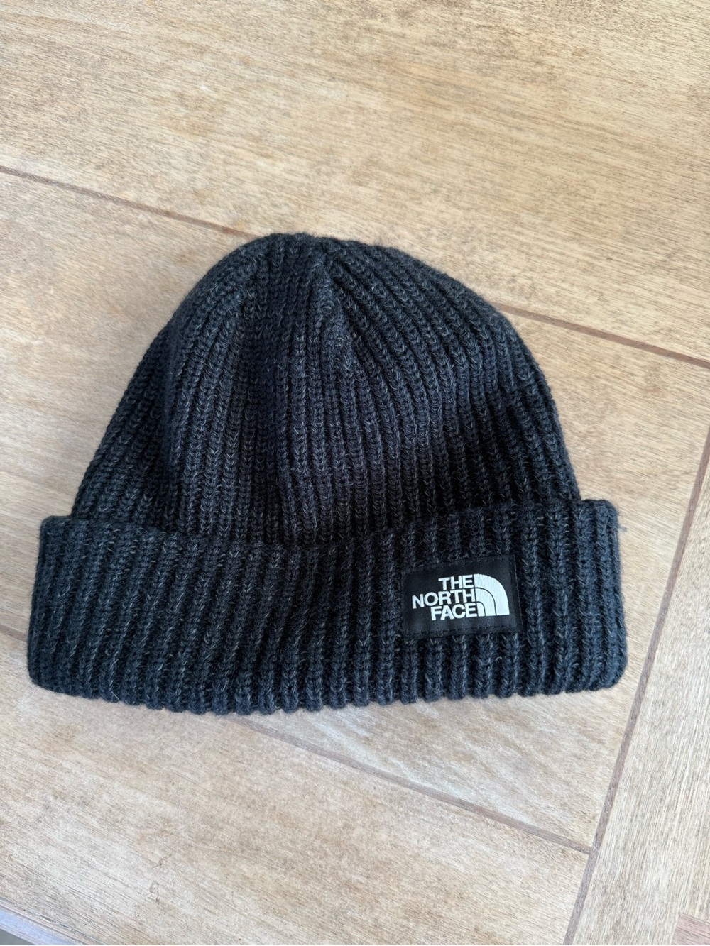 The North Face Black Ribbed Cuff Beanie